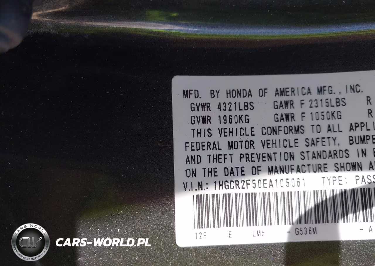 2014 Honda Accord Sport VIN:1HGCR2F50EA105061 - 9