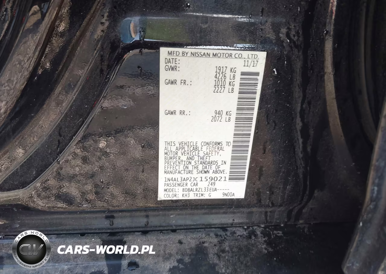 2018 Nissan Altima 2.5 Sl VIN:1N4AL3AP2JC159021 - 9