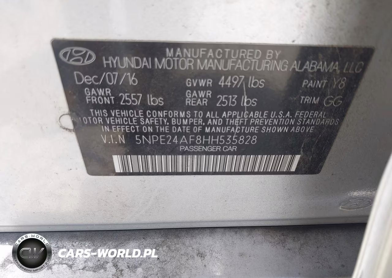 2017 Hyundai Sonata Se VIN:5NPE24AF8HH535828 - 9