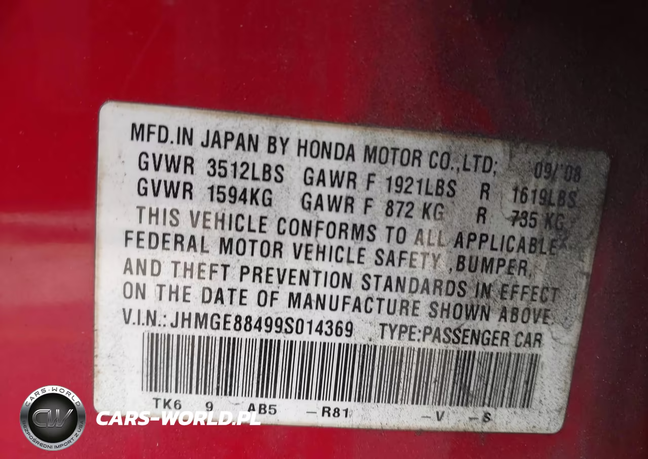 2009 Honda Fit Sport VIN:JHMGE88499S014369 - 9