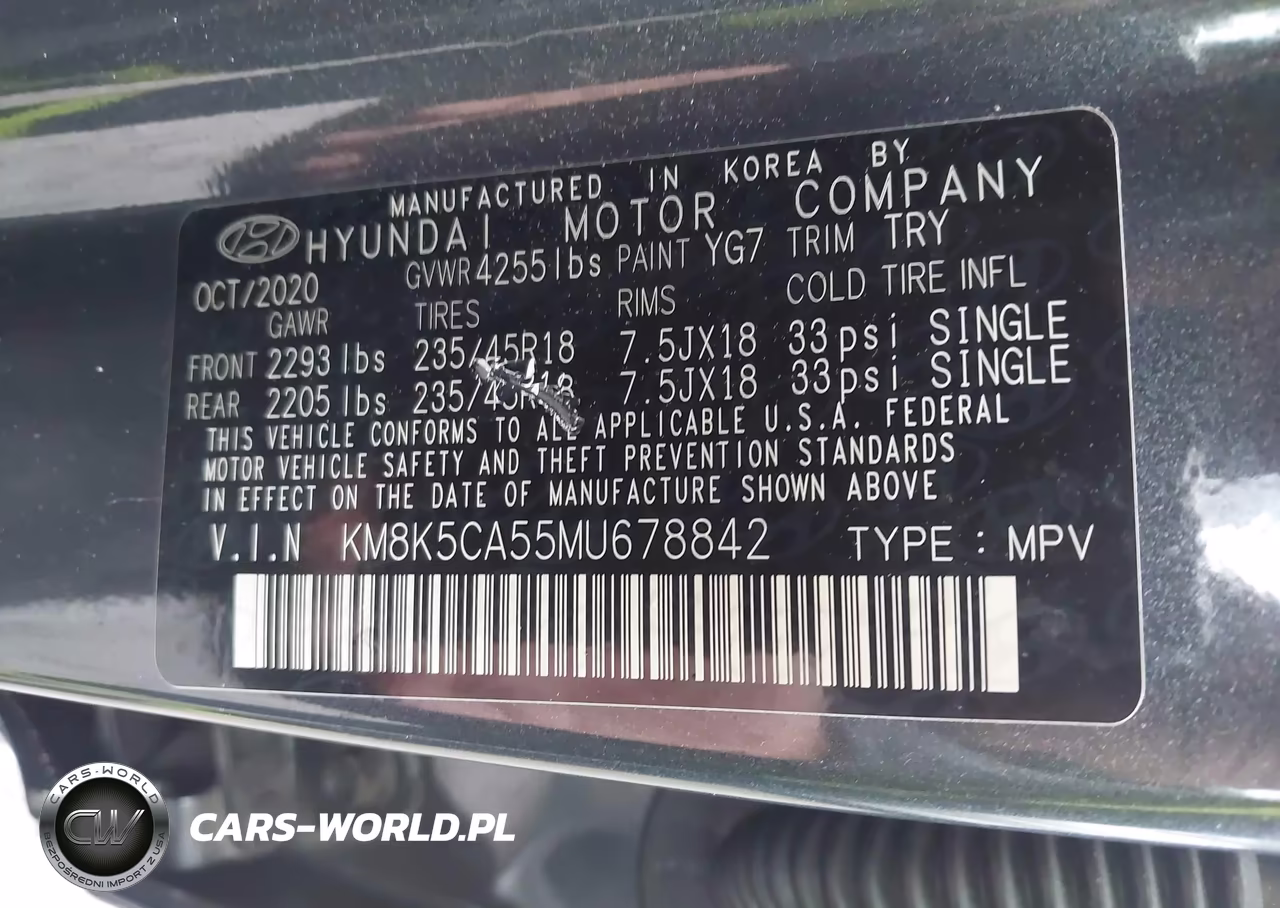2021 Hyundai Kona Ultimate VIN:KM8K5CA55MU678842 - 9