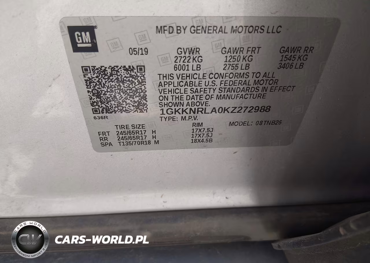 2019 GMC Acadia Sle-1 VIN:1GKKNRLA0KZ272988 - 9