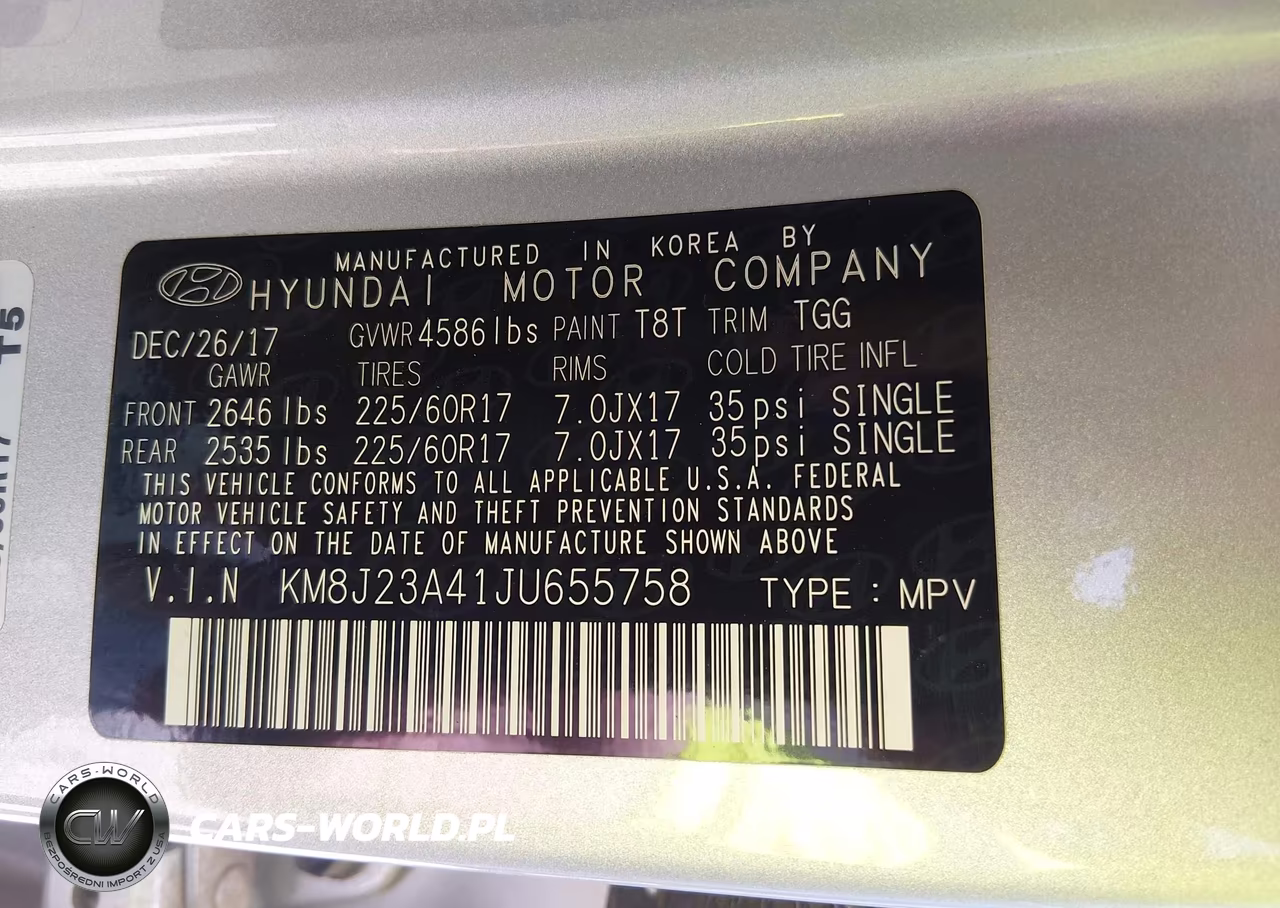 2018 Hyundai Tucson Se VIN:KM8J23A41JU655758 - 9