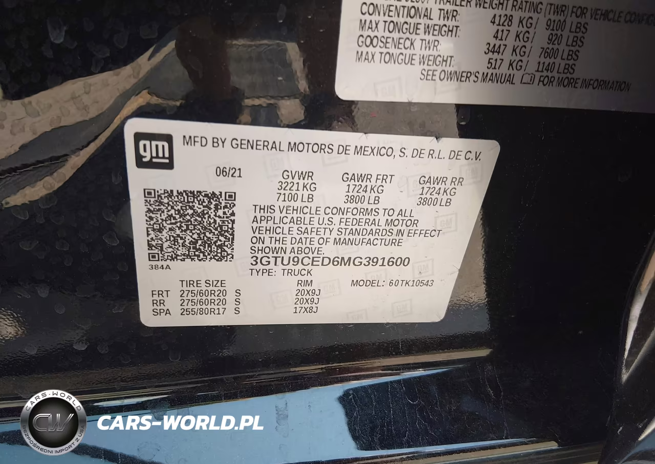 2021 GMC Sierra 1500 4Wd Short Box Elevation VIN:3GTU9CED6MG391600 - 9