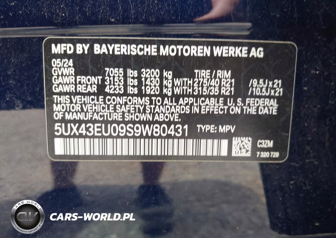 2025 BMW X5 Phev xDrive50E VIN:5UX43EU09S9W80431 - 9