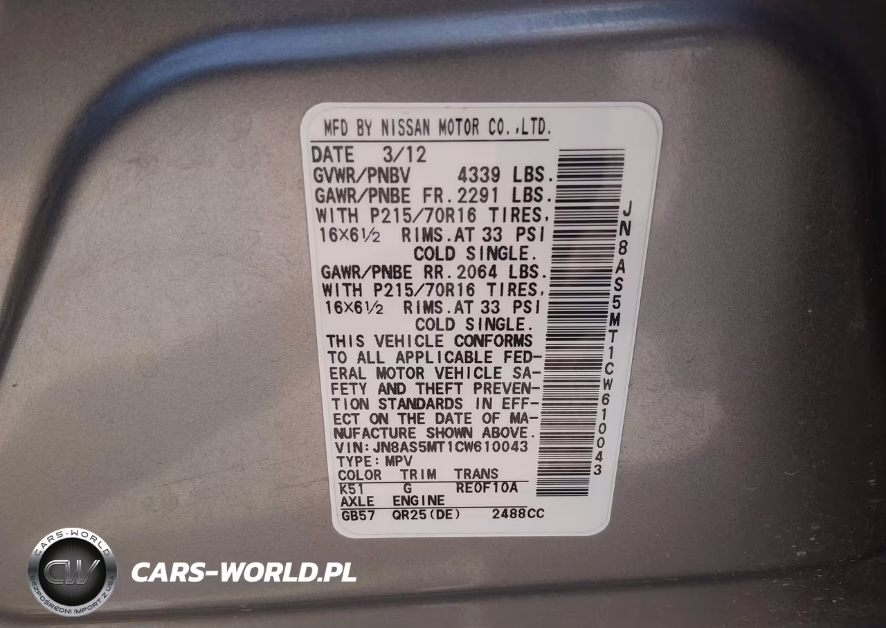2012 Nissan Rogue S VIN:JN8AS5MT1CW610043 - 9