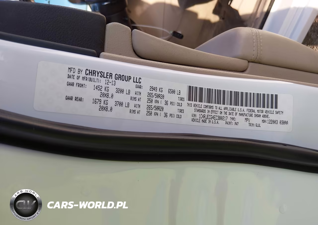 2014 Jeep Grand Cherokee Overland VIN:1C4RJECG4EC380217 - 9