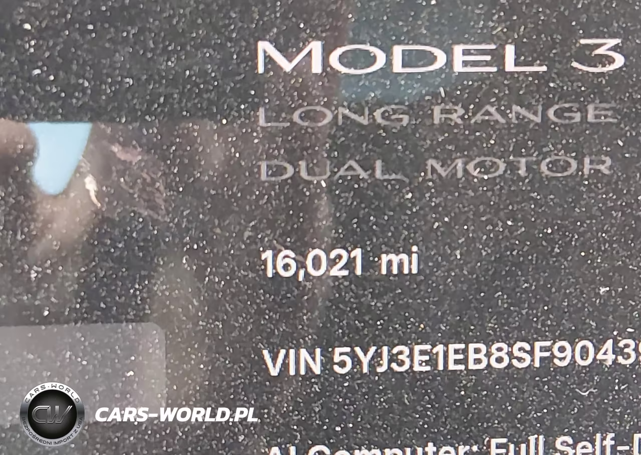 2025 Tesla Model 3 Long Range All-Wheel Drive VIN:5YJ3E1EB8SF904391 - 14