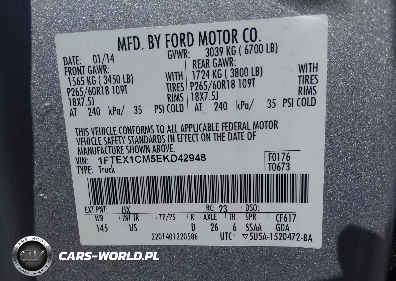 2014 Ford F-150 Xlt VIN:1FTEX1CM5EKD42948 - 9