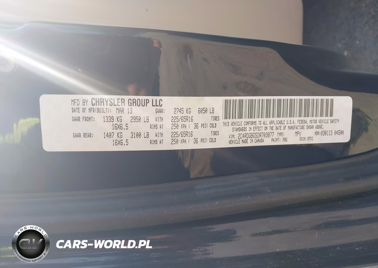 2013 Dodge Grand Caravan American Value Pkg VIN:2C4RDGBG5DR703877 - 9