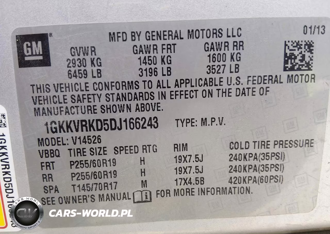 2013 GMC Acadia Slt-1 VIN:1GKKVRKD5DJ166243 - 9