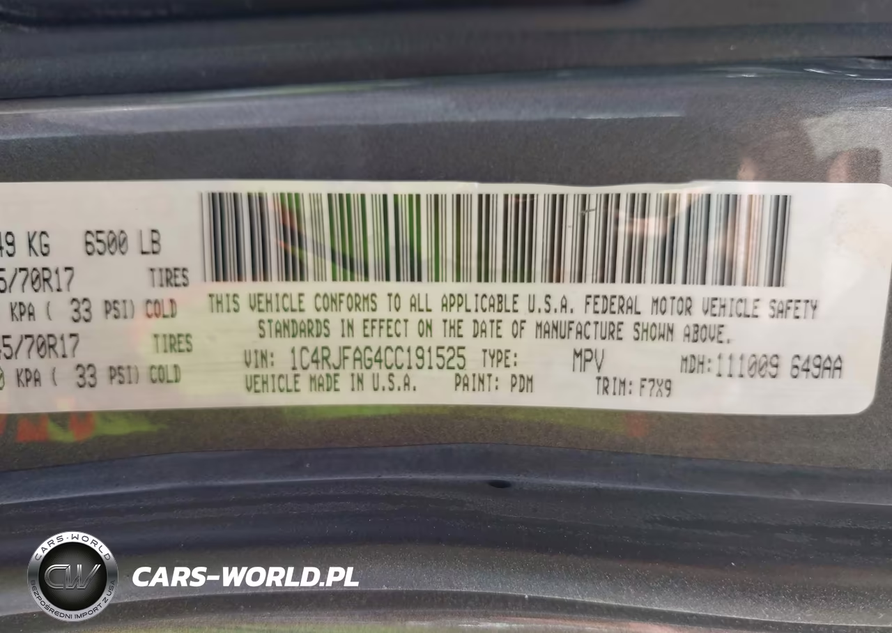 2012 Jeep Grand Cherokee Laredo VIN:1C4RJFAG4CC191525 - 9