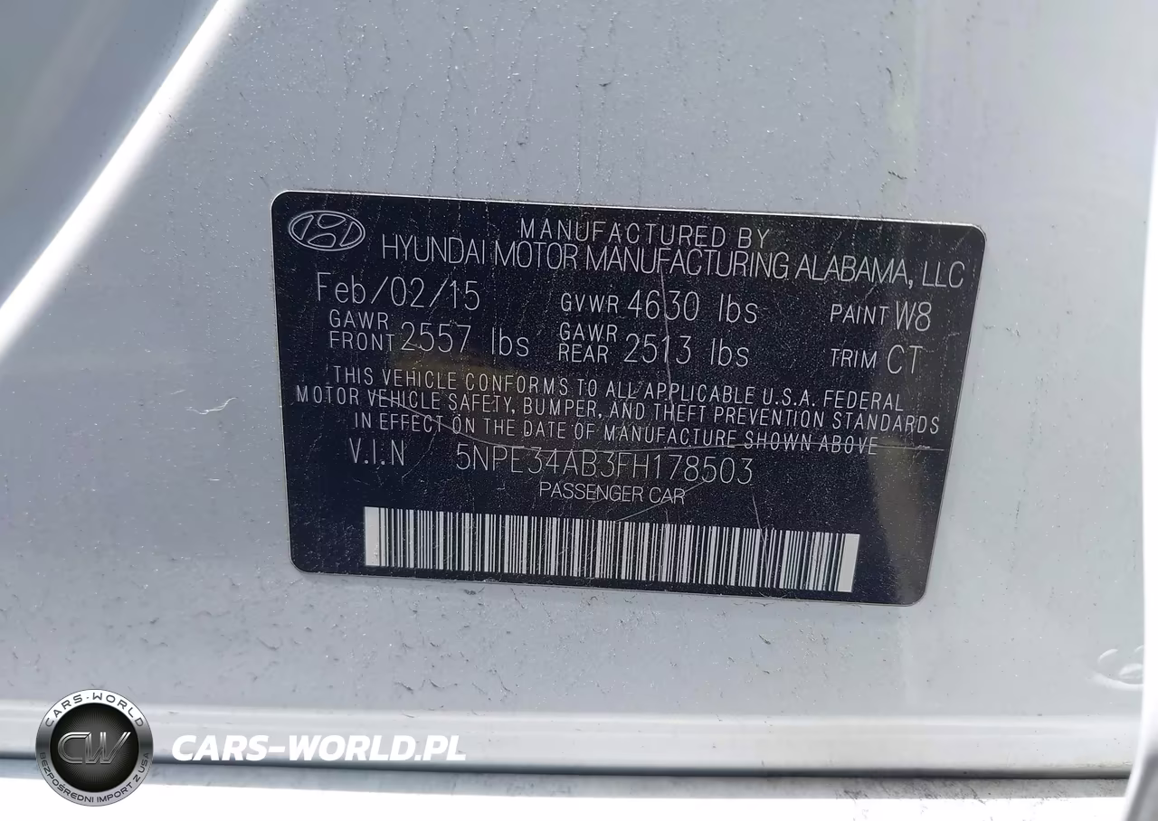 2015 Hyundai Sonata Sport 2.0T VIN:5NPE34AB3FH178503 - 9