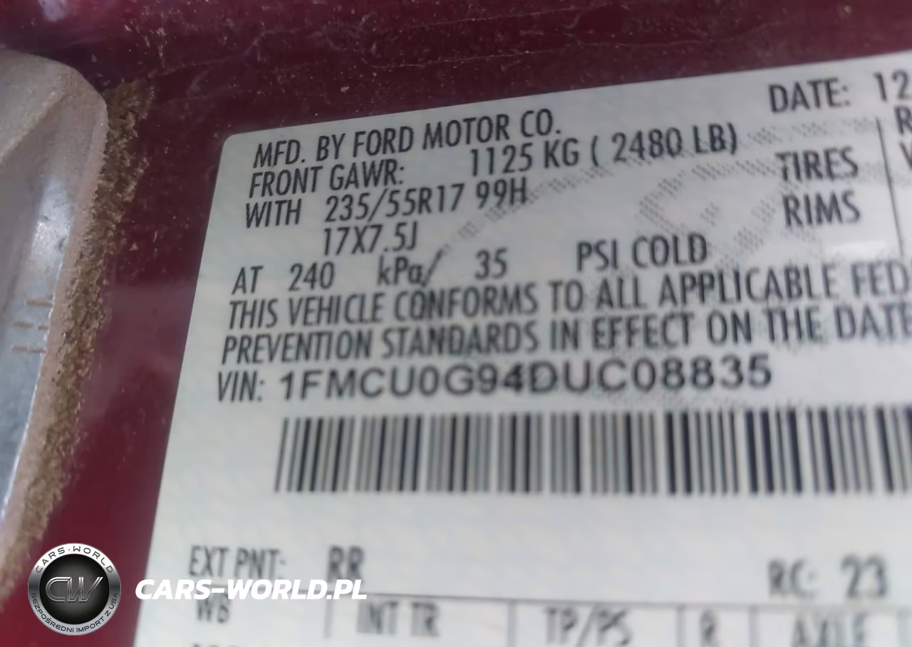 2013 Ford Escape Se VIN:1FMCU0G94DUC08835 - 9