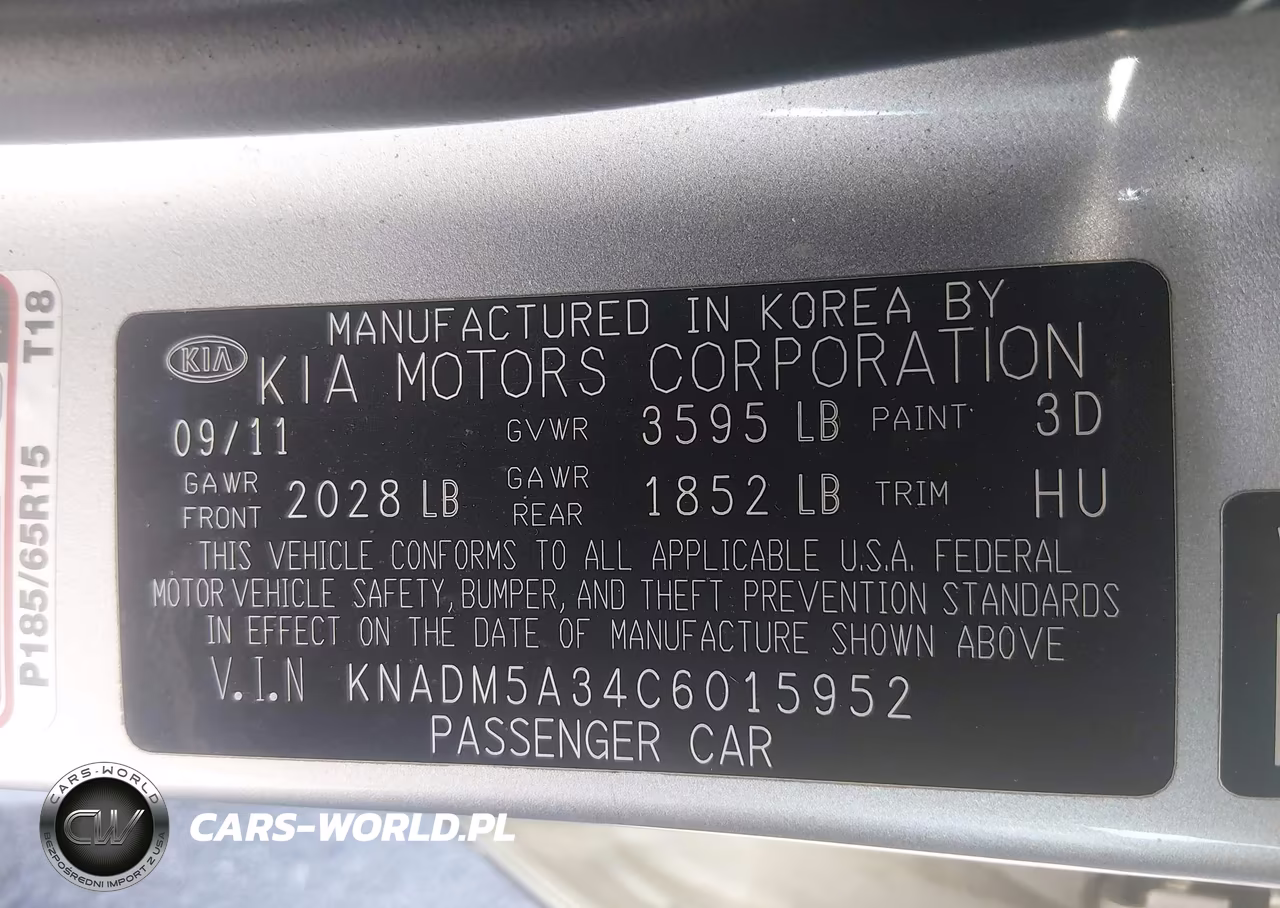 2012 Kia Rio5 Lx VIN:KNADM5A34C6015952 - 9