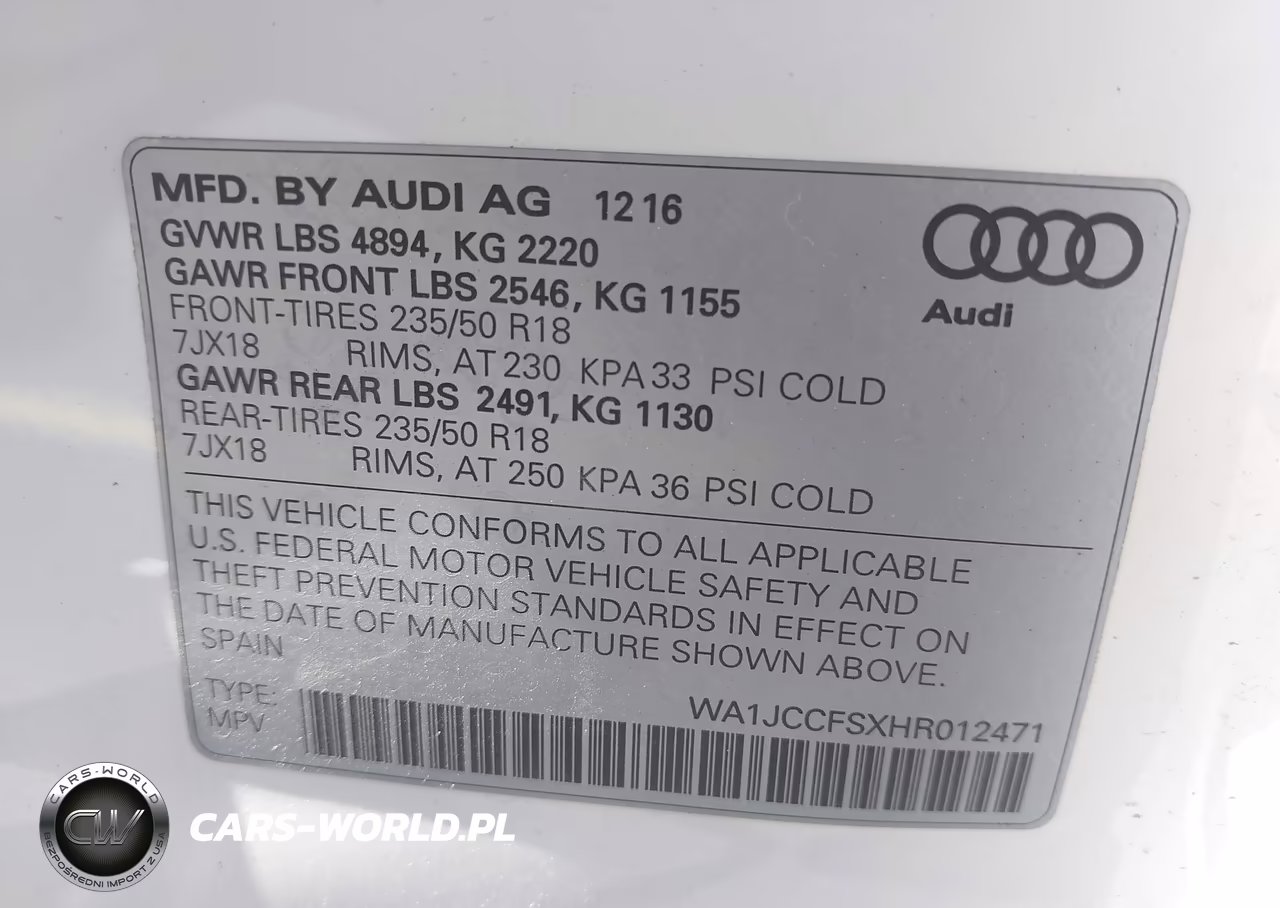 2017 Audi Q3 2.0T Premium VIN:WA1JCCFSXHR012471 - 9