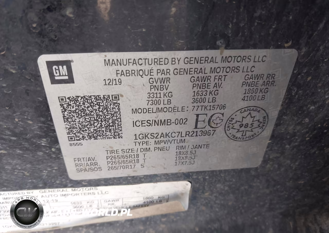 2020 GMC Yukon Sle VIN:1GKS2AKC7LR213967 - 9