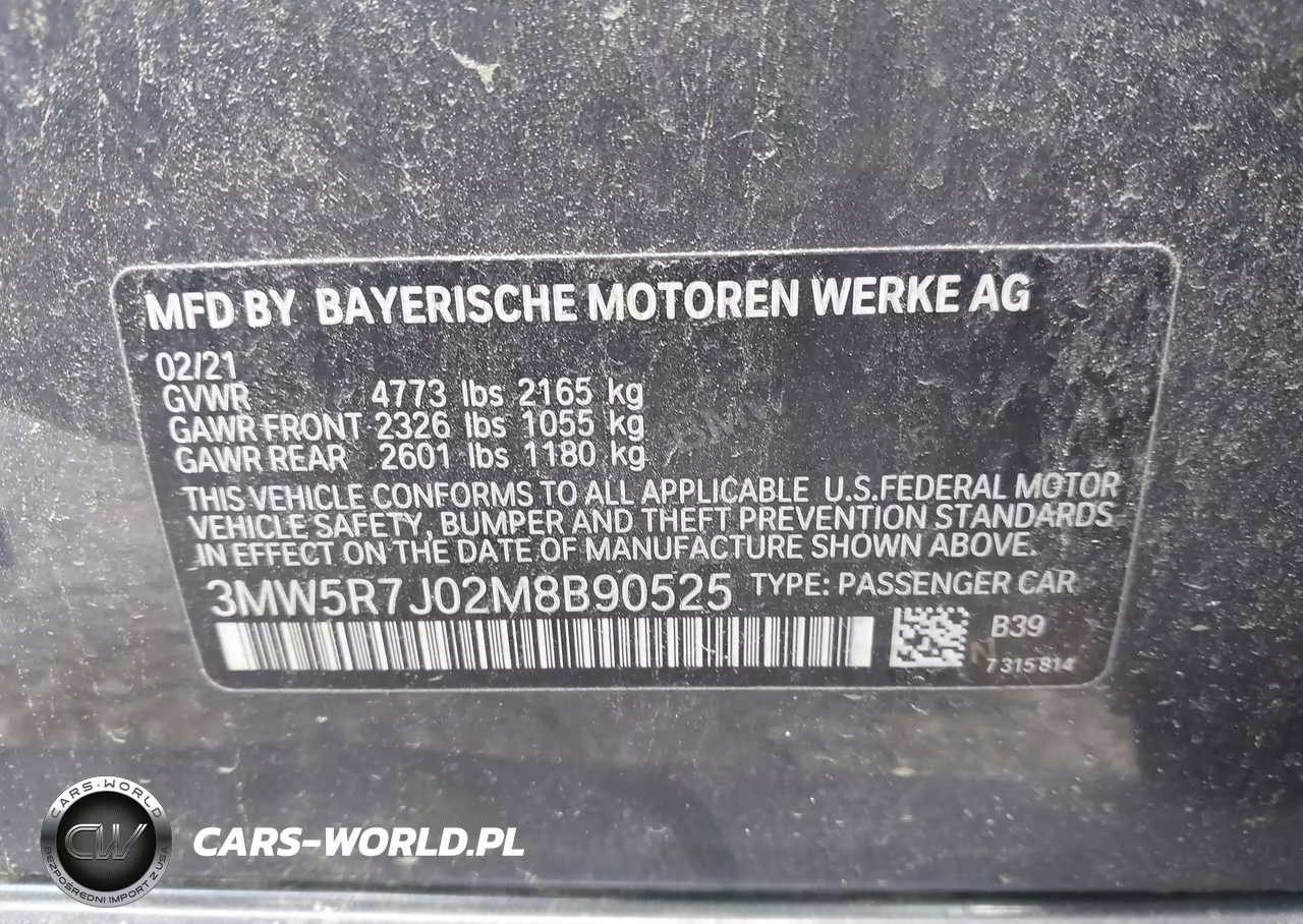 2021 BMW 330I xDrive VIN:3MW5R7J02M8B90525 - 9