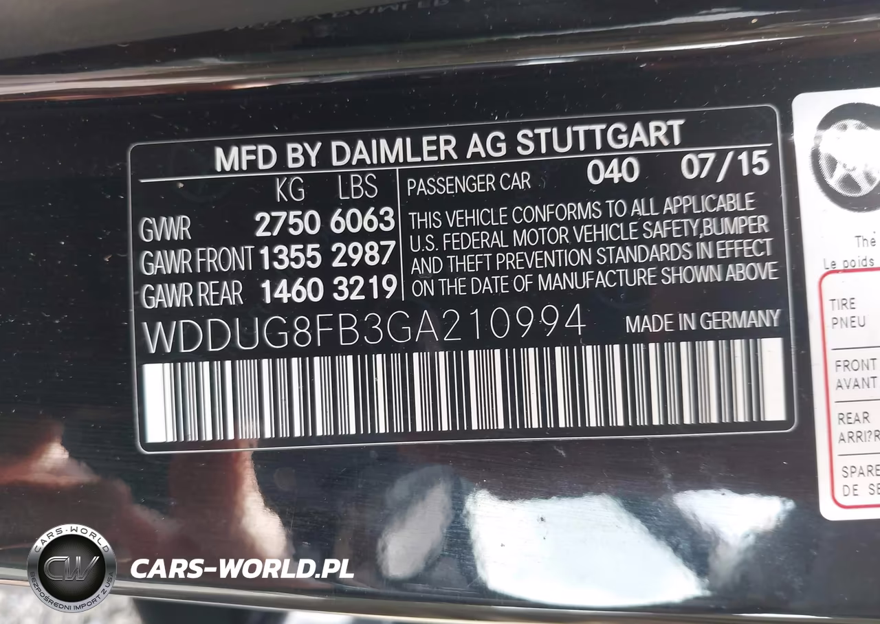 2016 Mercedes-Benz S 550 4Matic VIN:WDDUG8FB3GA210994 - 9