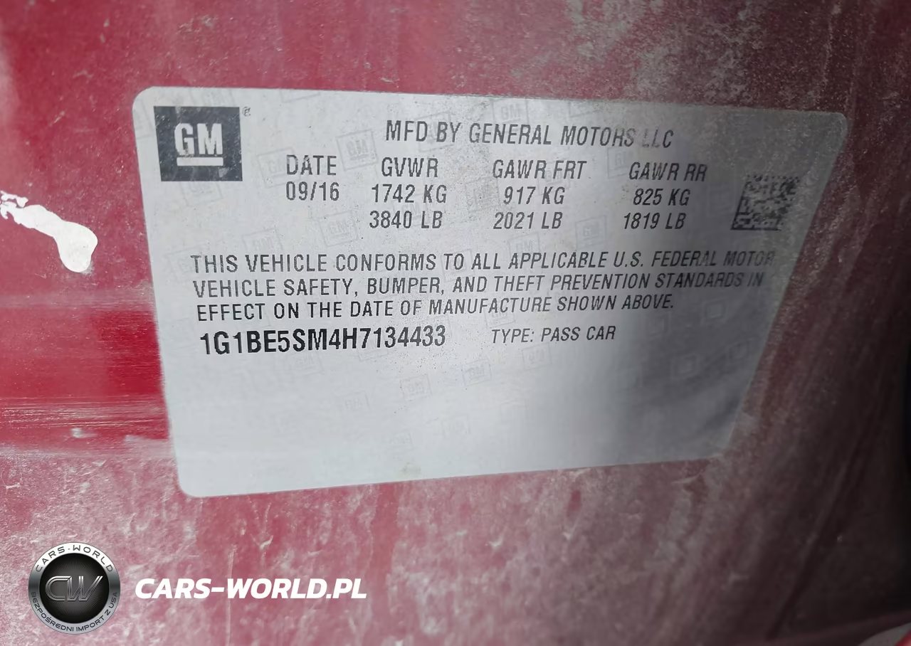 2017 Chevrolet Cruze Lt Auto VIN:1G1BE5SM4H7134433 - 9