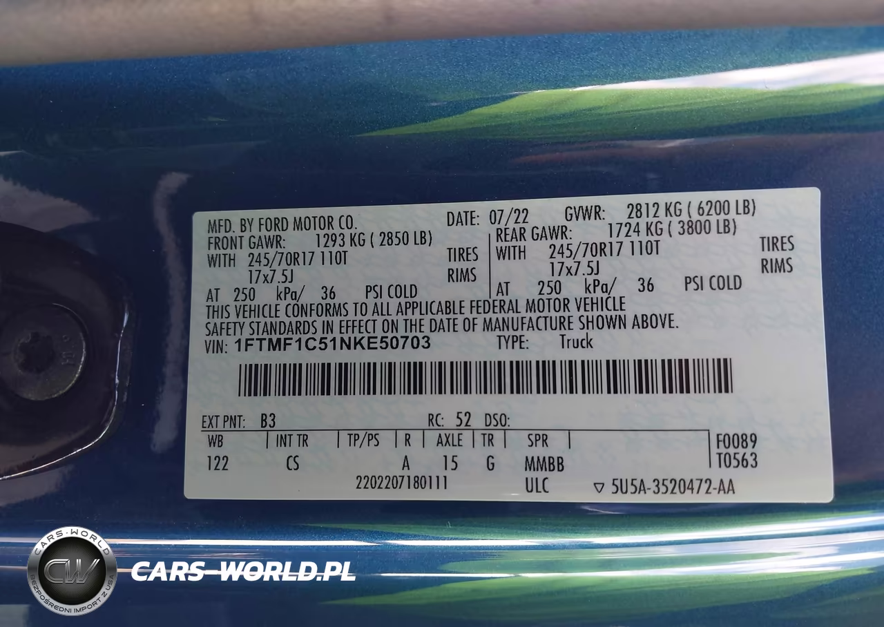 2022 Ford F-150 Xl VIN:1FTMF1C51NKE50703 - 9