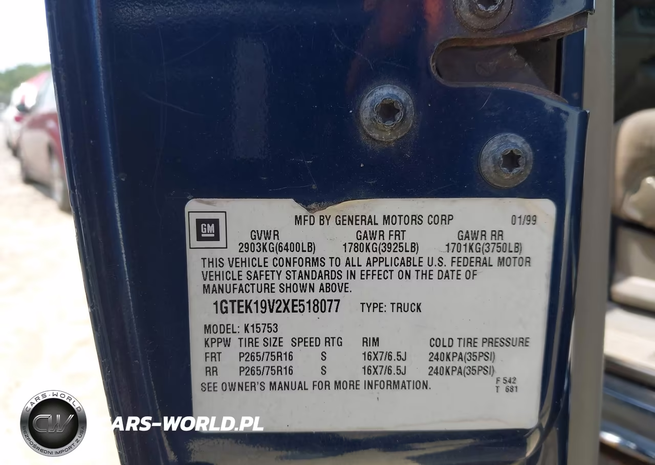 1999 GMC New Sierra 1500 Sle VIN:1GTEK19V2XE518077 - 9