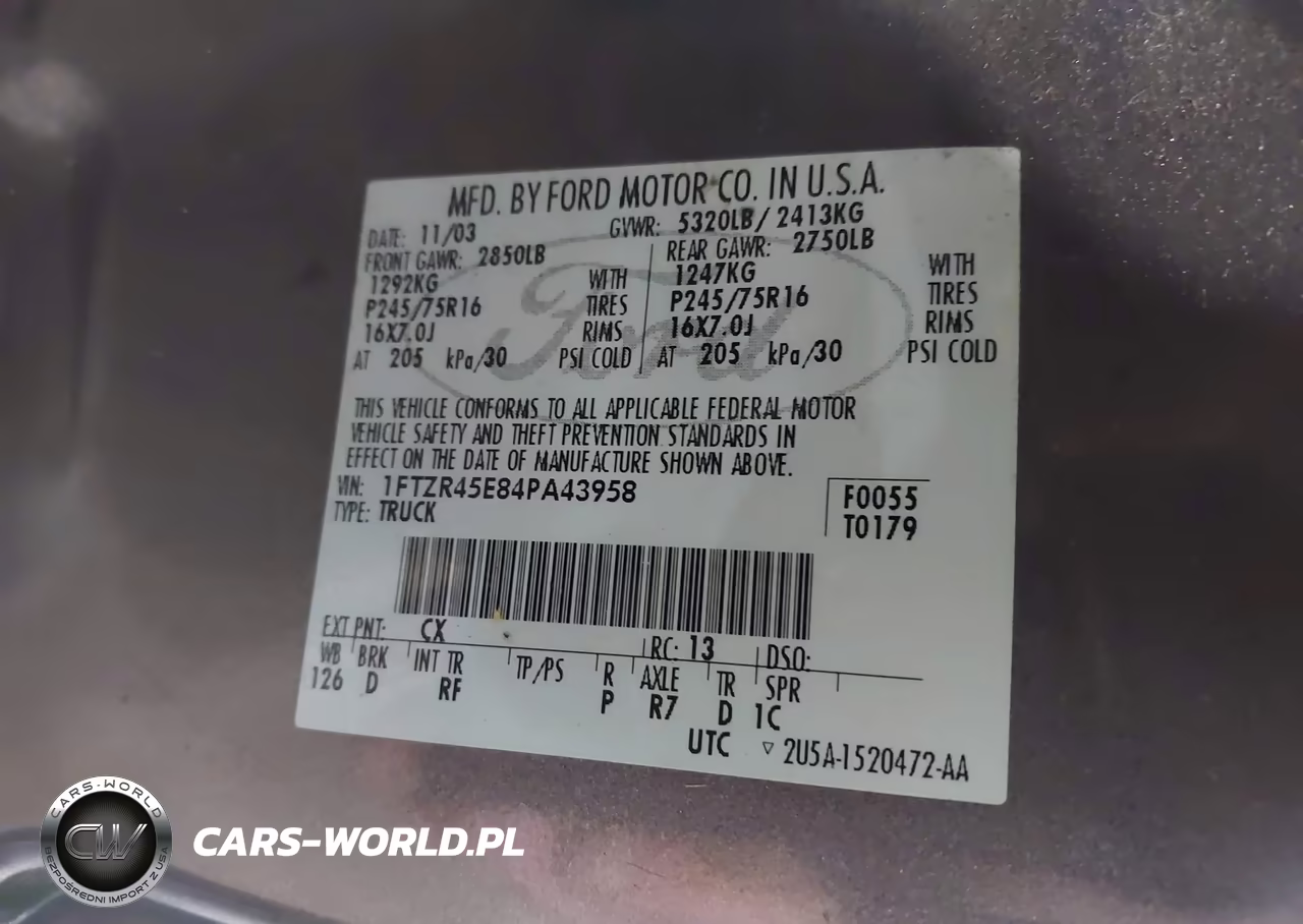 2004 Ford Ranger Edge-Tremor-Xlt VIN:1FTZR45E84PA43958 - 9