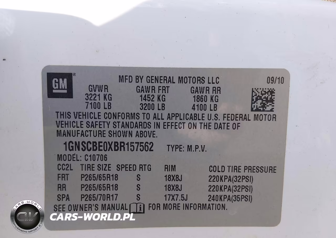 2011 Chevrolet Tahoe Lt VIN:1GNSCBE0XBR157562 - 9