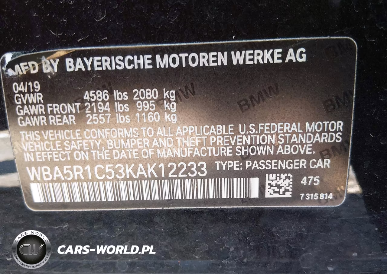 2019 BMW 330I VIN:WBA5R1C53KAK12233 - 9