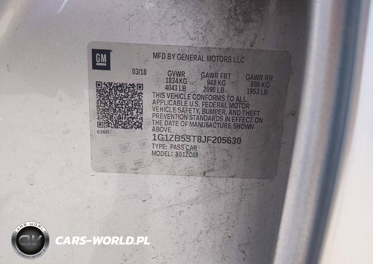 2018 Chevrolet Malibu 1Ls VIN:1G1ZB5ST8JF205630 - 9