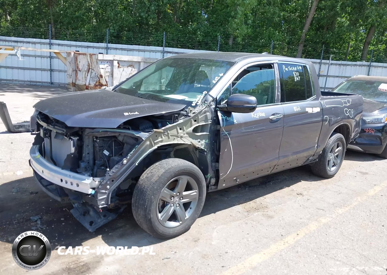 2022 Honda Ridgeline Rtl-E VIN:5FPYK3F71NB004187 - 2