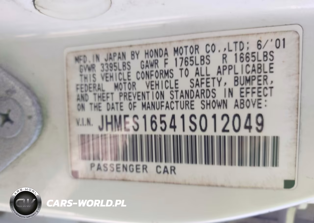 2001 Honda Civic Lx VIN:JHMES16541S012049 - 9