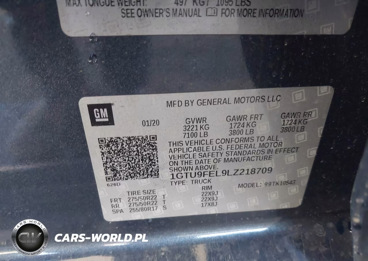 2020 GMC Sierra 1500 4Wd Short Box Denali VIN:1GTU9FEL9LZ218709 - 9