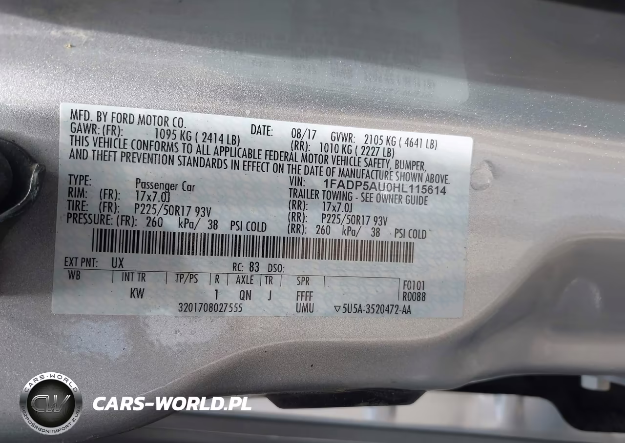 2017 Ford C-Max Hybrid Se VIN:1FADP5AU0HL115614 - 9