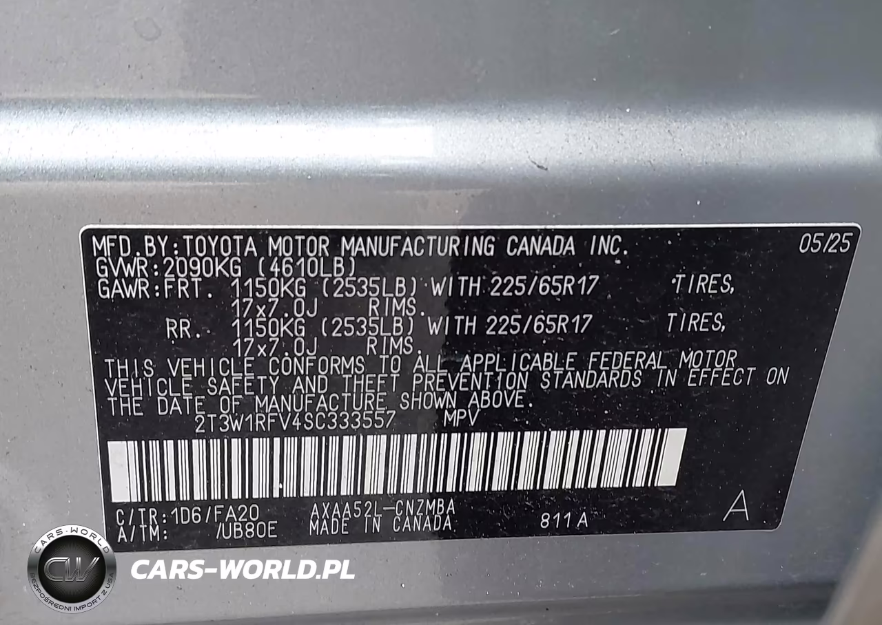 2025 Toyota Rav4 Xle VIN:2T3W1RFV4SC333557 - 9