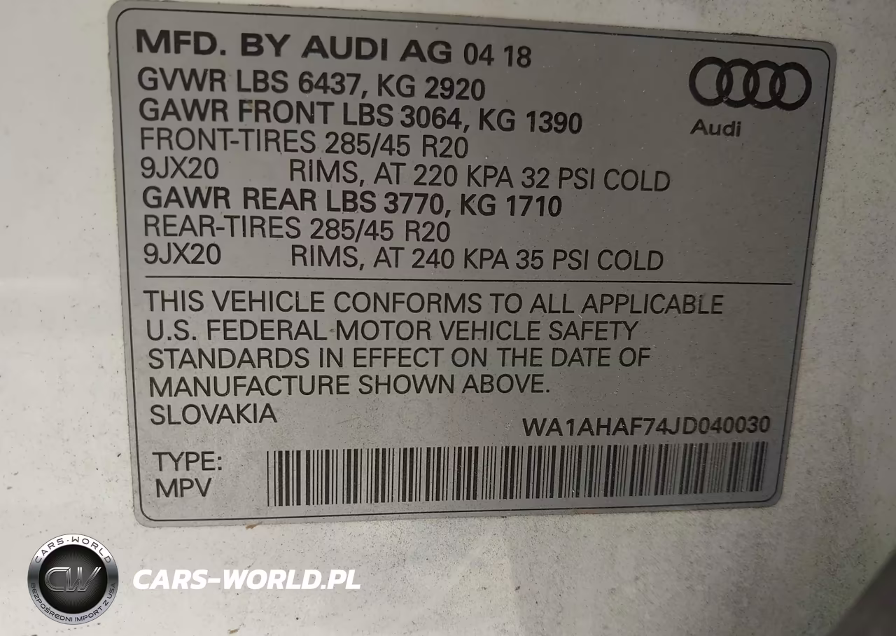 2018 Audi Q7 2.0T Premium VIN:WA1AHAF74JD040030 - 9