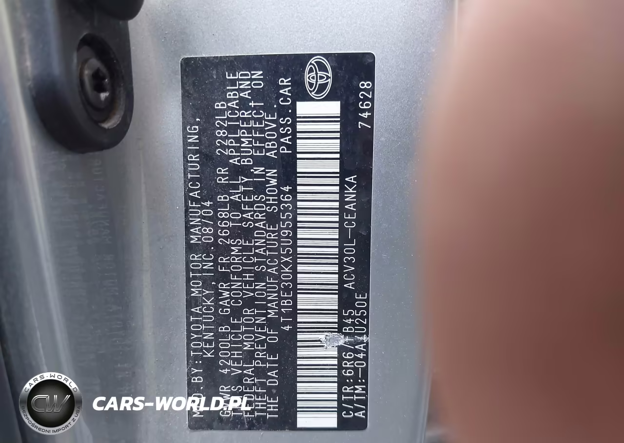 2005 Toyota Camry Le VIN:4T1BE30KX5U955364 - 9