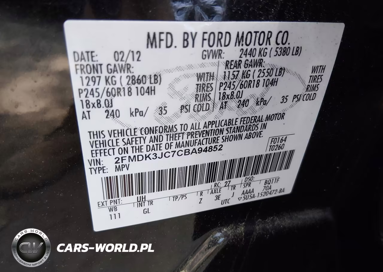 2012 Ford Edge Sel VIN:2FMDK3JC7CBA94852 - 9