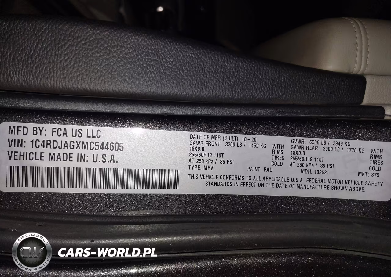 2021 Dodge Durango Sxt Plus Awd VIN:1C4RDJAGXMC544605 - 9