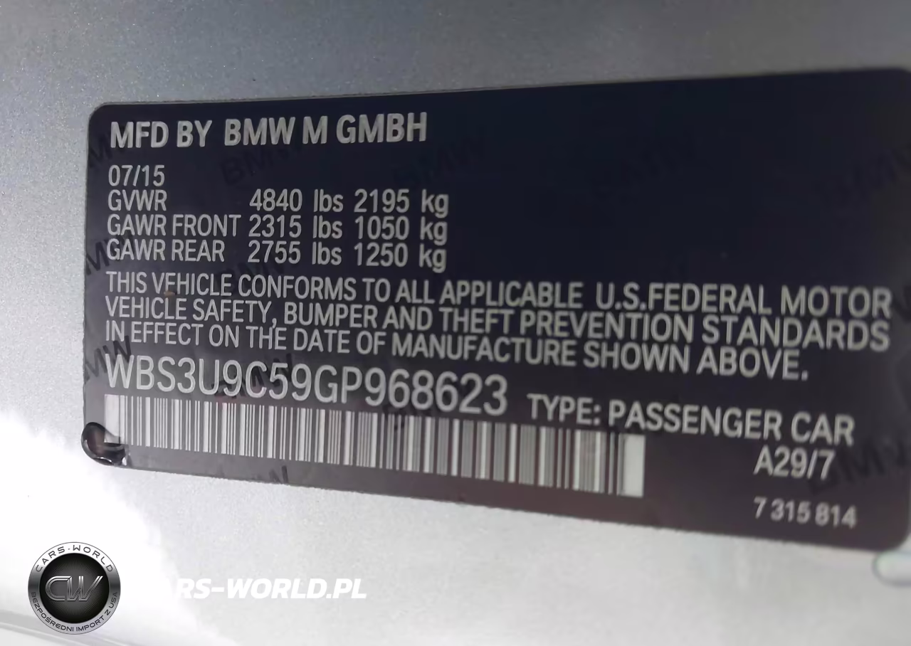 2016 BMW M4 VIN:WBS3U9C59GP968623 - 9