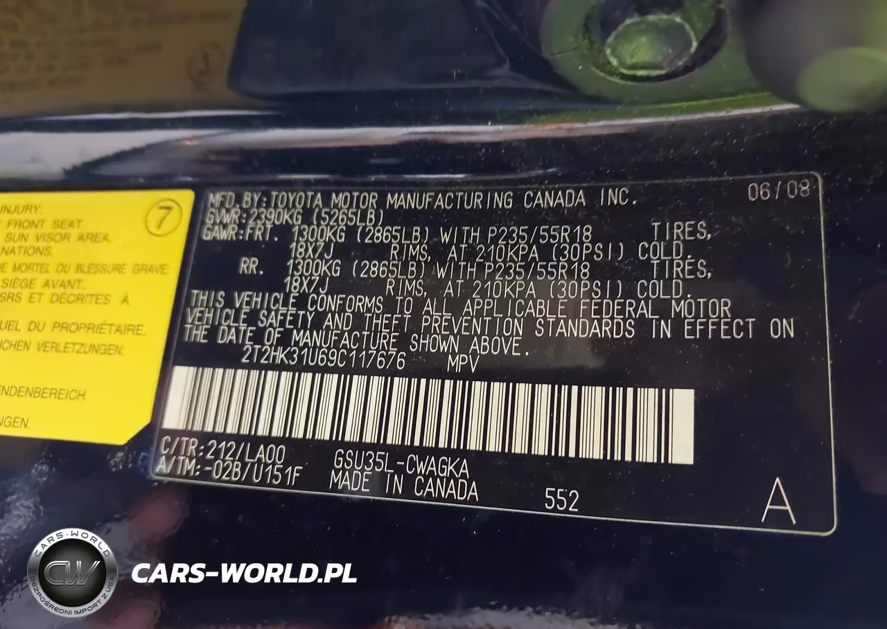 2009 Lexus Rx 350 VIN:2T2HK31U69C117676 - 9