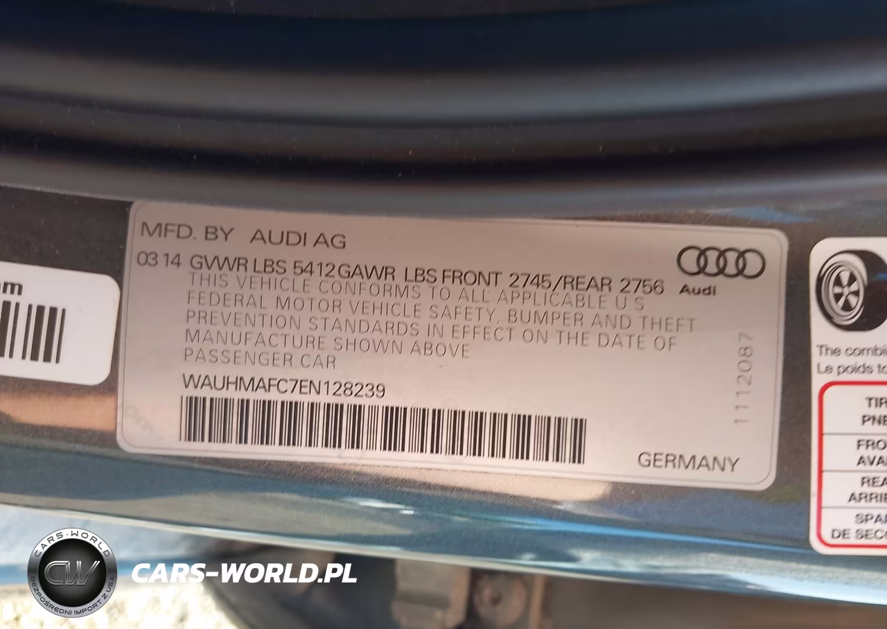 2014 Audi A6 3.0 Tdi Premium Plus VIN:WAUHMAFC7EN128239 - 9
