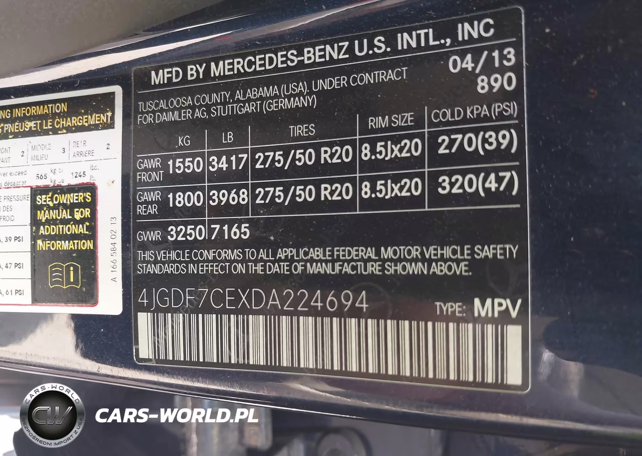 2013 Mercedes-Benz Gl 450 4Matic VIN:4JGDF7CEXDA224694 - 9