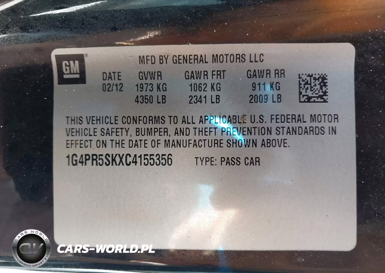 2012 Buick Verano Convenience Group VIN:1G4PR5SKXC4155356 - 9