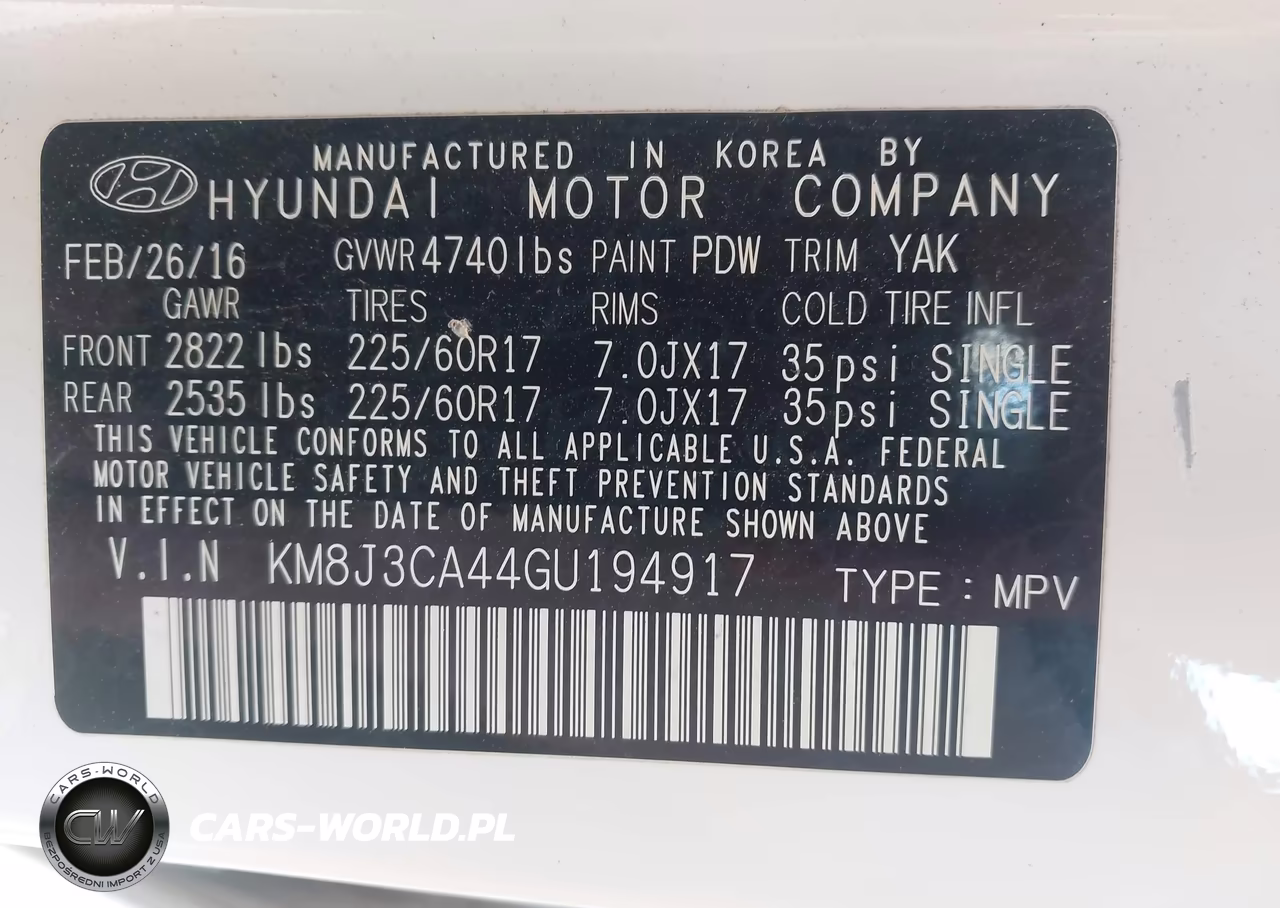2016 Hyundai Tucson Se VIN:KM8J3CA44GU194917 - 9