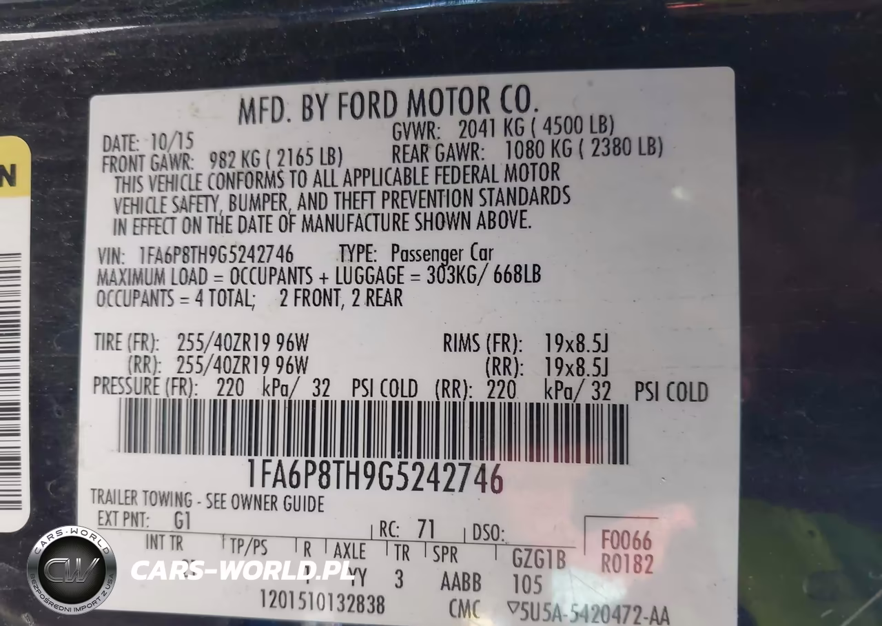2016 Ford Mustang Ecoboost VIN:1FA6P8TH9G5242746 - 9