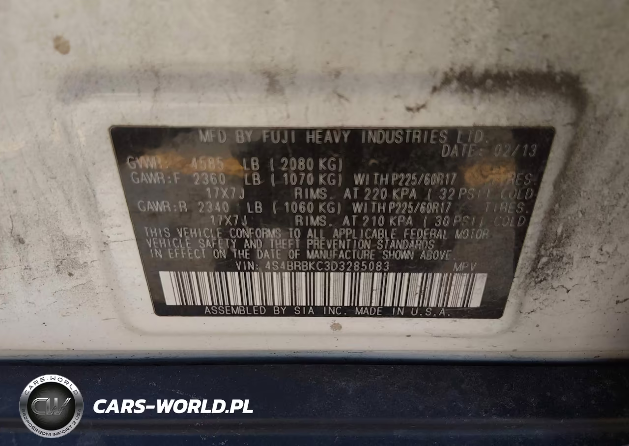 2013 Subaru Outback 2.5I Limited VIN:4S4BRBKC3D3285083 - 9