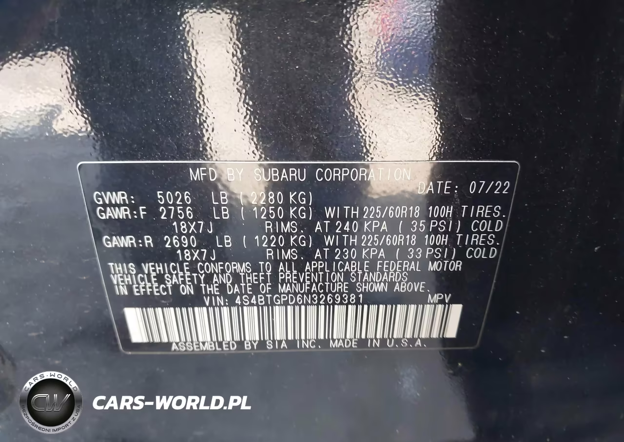 2022 Subaru Outback Touring Xt VIN:4S4BTGPD6N3269381 - 9