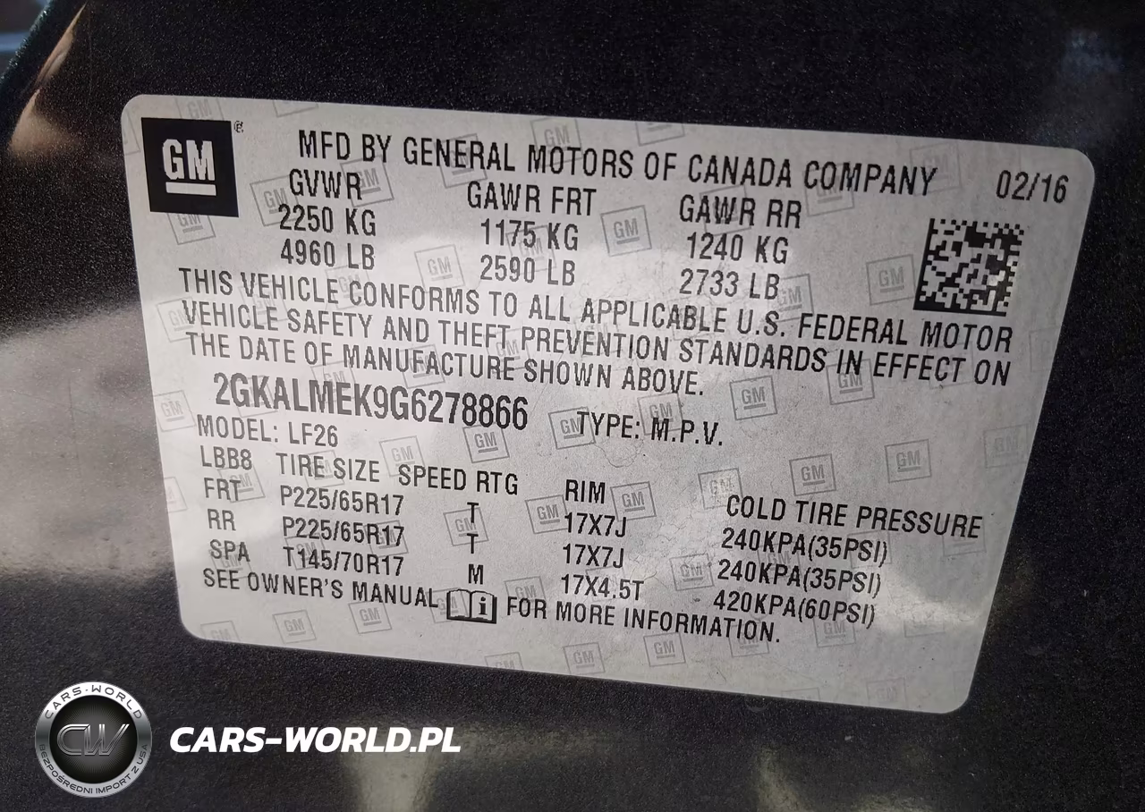 2016 GMC Terrain Sle-1 VIN:2GKALMEK9G6278866 - 9