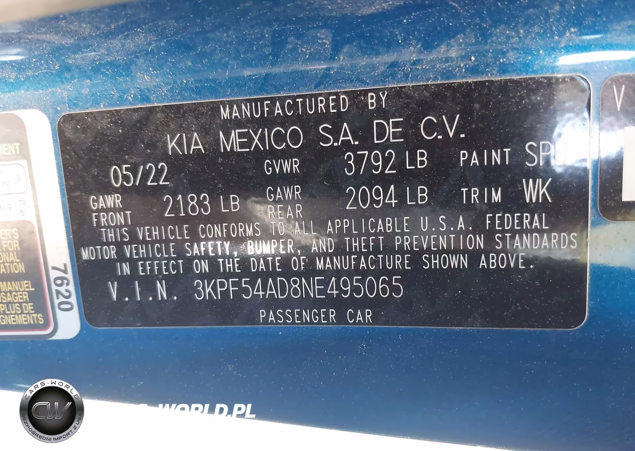 2022 Kia Forte Gt-Line VIN:3KPF54AD8NE495065 - 9